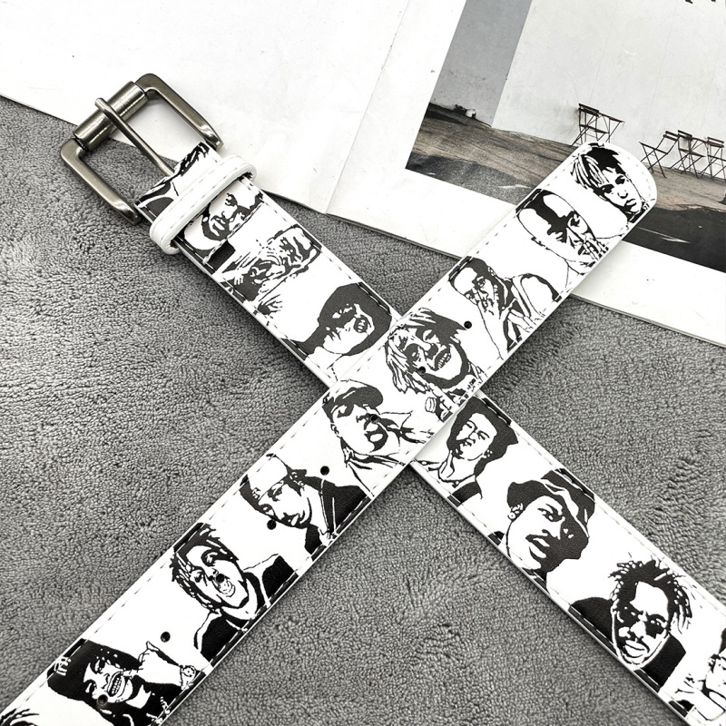 LIBERAFIT"30"人像手绘皮带newvintage腰带美式复古ERD新vintage|undefined