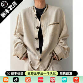 春季上新潮流个性男士时尚纯色简约时尚休闲轻薄舒适圆领百搭套装