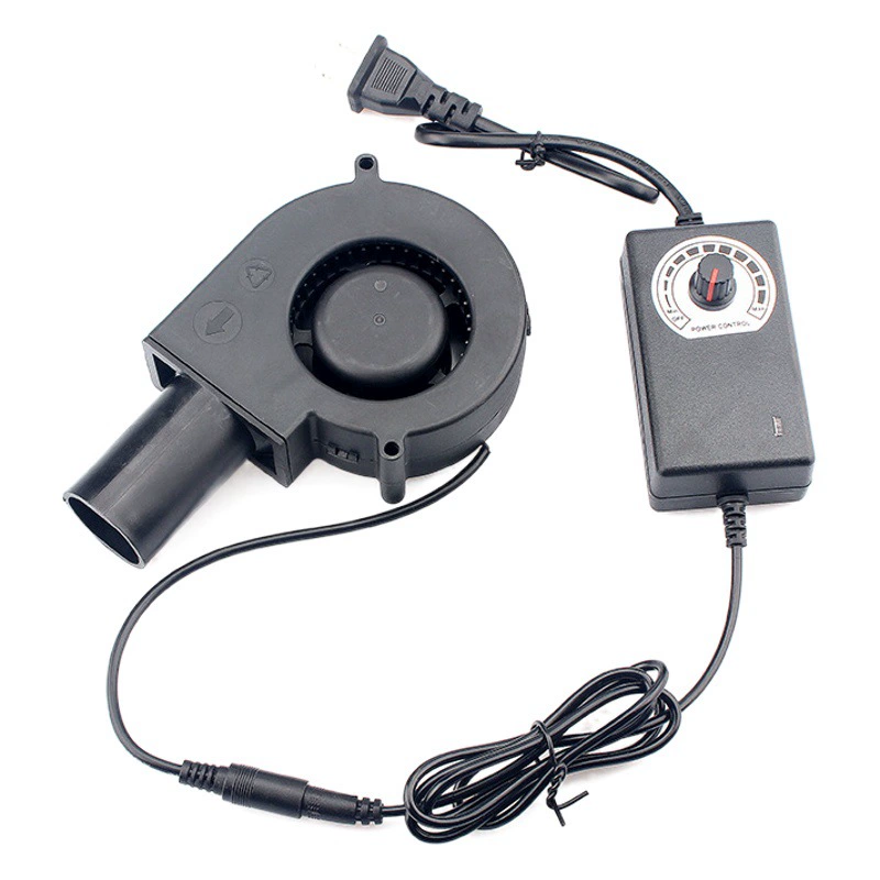 Трансграничный турбинный вентилятор 9733, источник питания с регулировкой скорости, надувной вентилятор для барбекю, дровяной печи, масла, устойчивость к высоким температурам