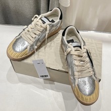 黄金鹅做旧星星小脏鞋牛皮网面透气橡胶头百搭复古系带潮酷休闲鞋