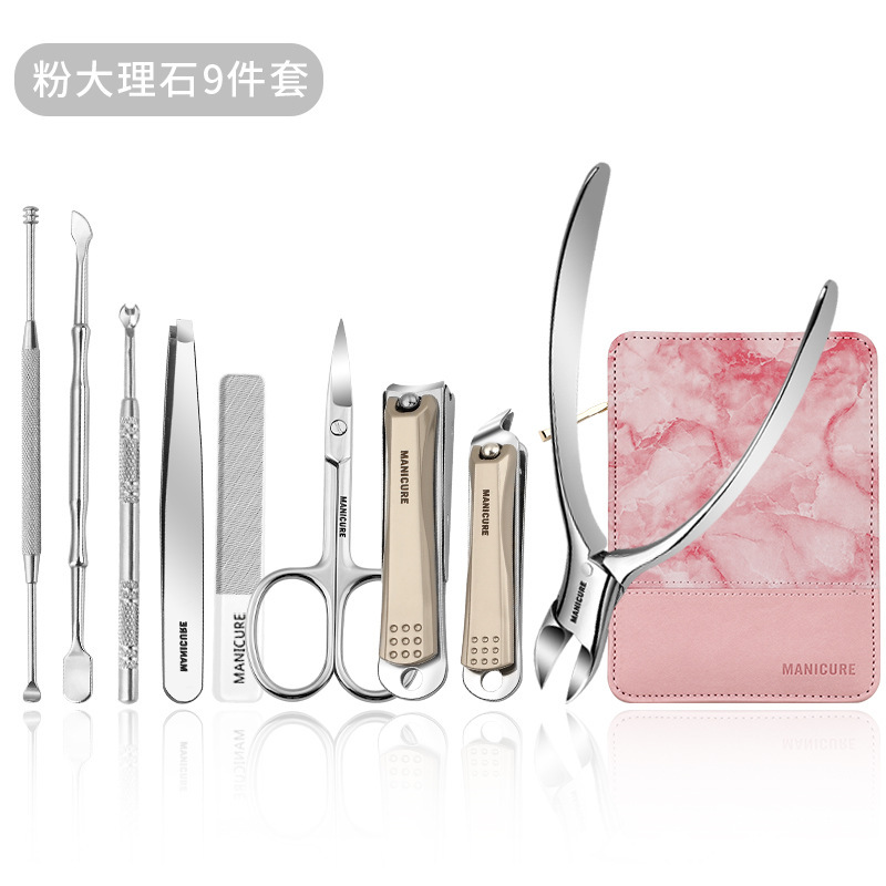 Kit de cortador de uñas doméstico cortador de uñas pinzas de garganta cortador de pedicura de uñas gruesas pieles muertas empujando orejas excavadas