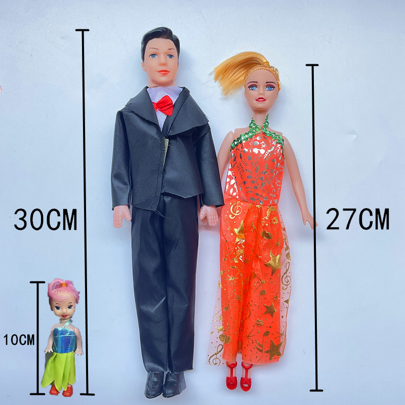 Barato Comercio exterior al por mayor de tres familias bebé OPP bolsa DIY Barbie muñeca niña niños juguete puesto