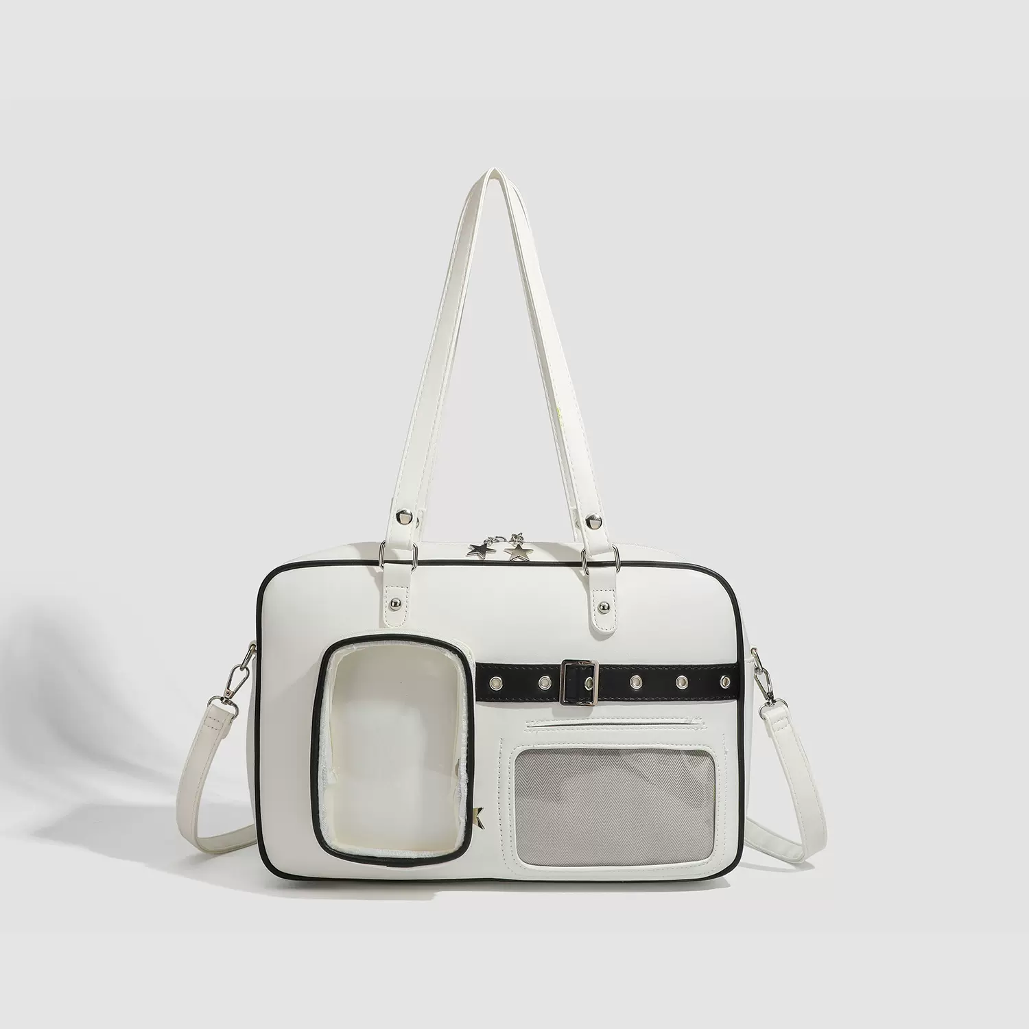 多功能大容量PU双肩包 百搭潮流单肩包 高级感PU小方包