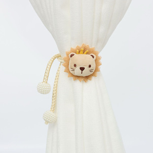 Ins New Plush Cartoon Bear Curtain Straps Magnetic Curtain Straps Kidsren's Room Decoration