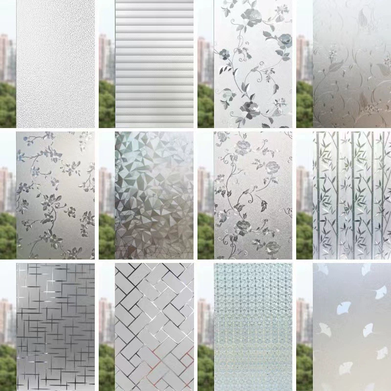 Матовая стеклянная наклейка прозрачная, непрозрачная, светопроницаемая, защищаемая стеклопленка, затемняющие окна, электростатическая теплоизоляция