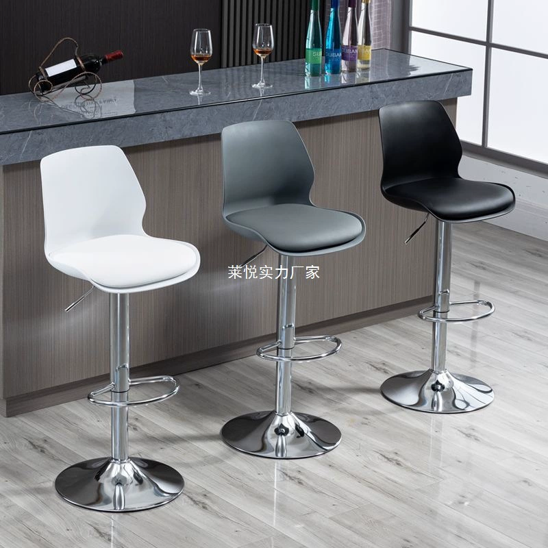 Поворотный барный стул, скандинавский легкий роскошный высокий стул, домашний подъемный барный стул, высокий стул со спинкой, барный стул