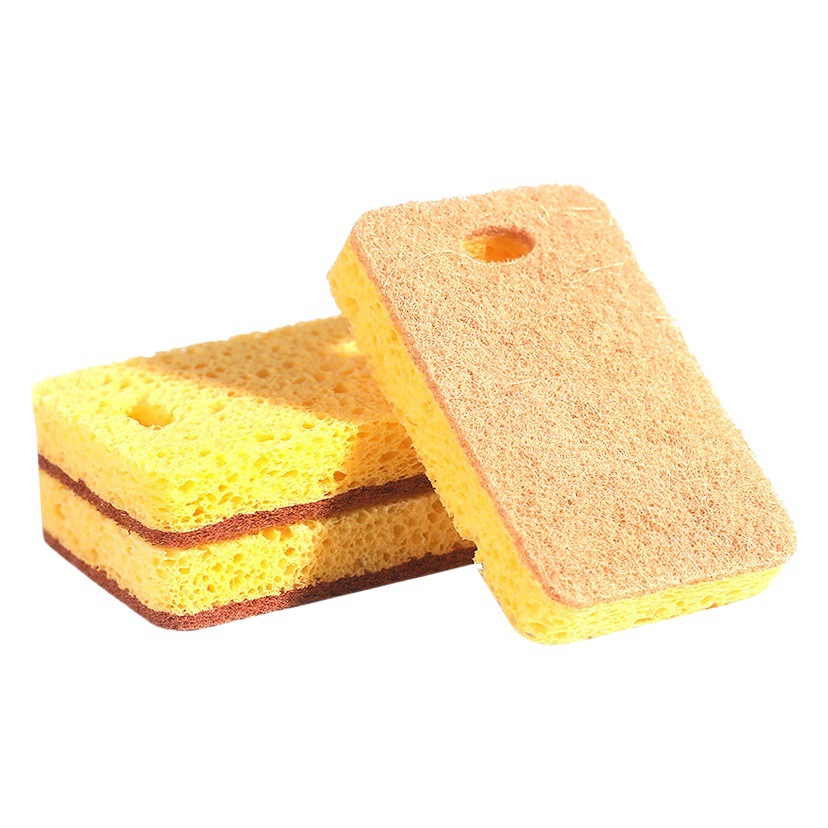 Sisal pulpa de madera algodón estropajo hogar cocina absorbente plato toalla esponja de doble cara pulpa de madera algodón fábrica Amazon