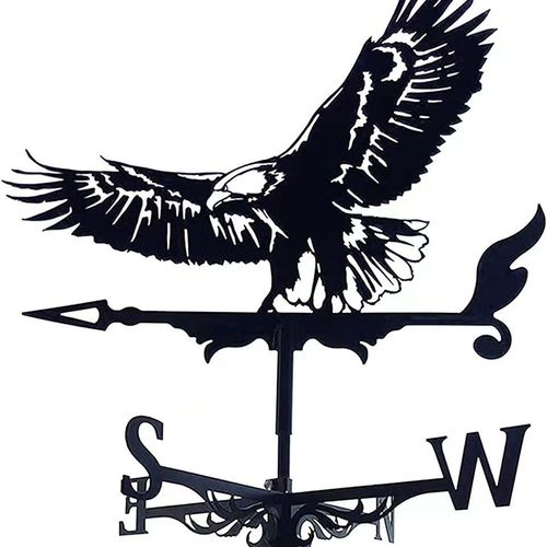 Stainless steel spray-painted eagle wind vane ornament courtyard outdoor iron wind vane