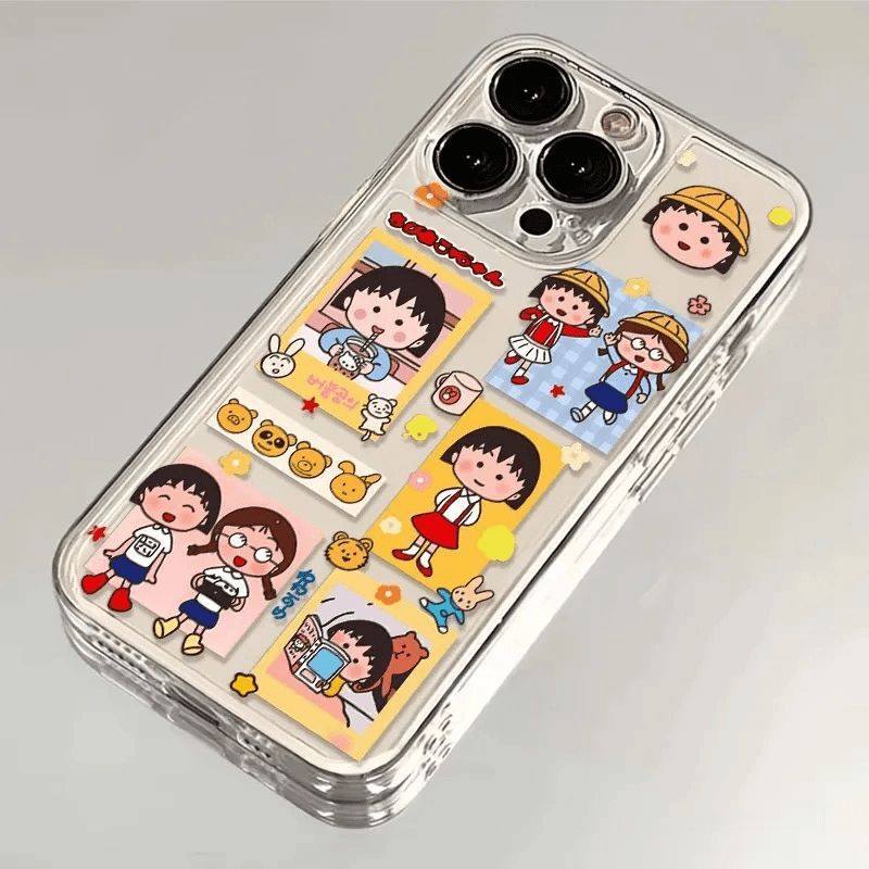 Chibi Maruko-Chan Is Suitable for Apple 18Promax Mobile Phone Case Iphone16 Creative 15 Cute 14 Soft Case 17
