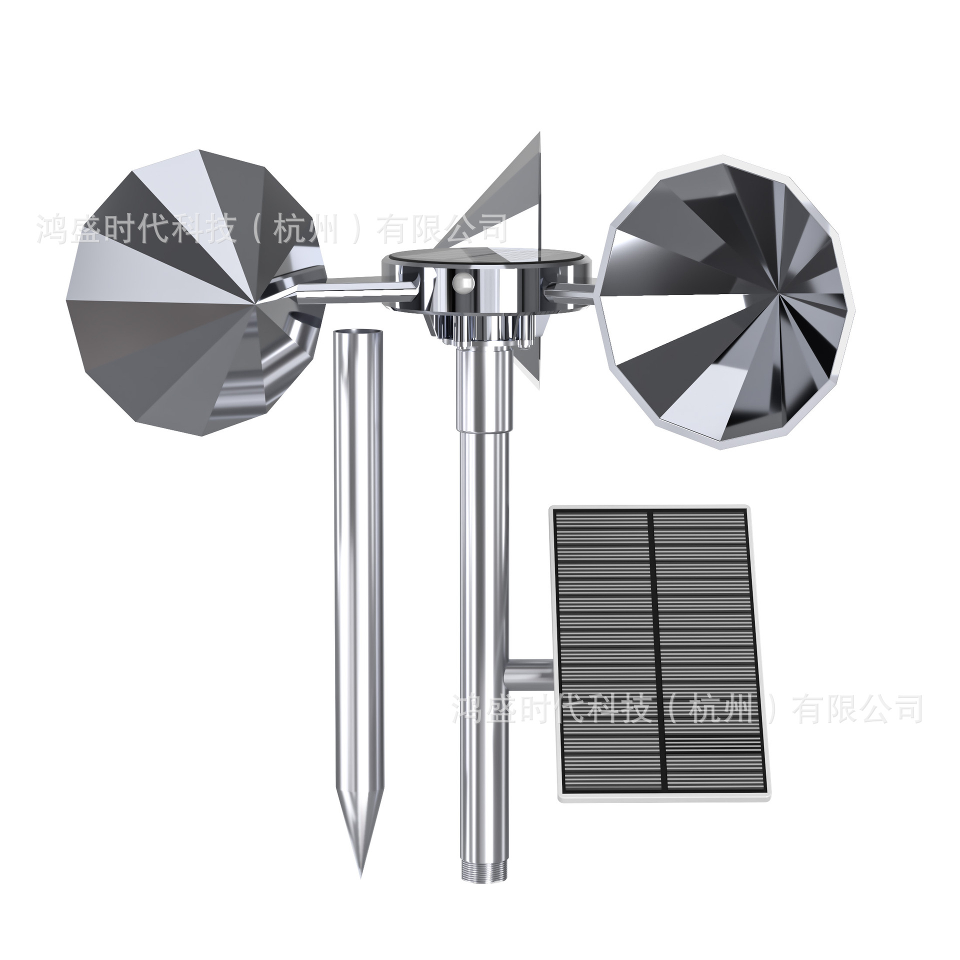 多功能红外感应动物驱赶器菱形叶轮反光驱鸟器别墅家居