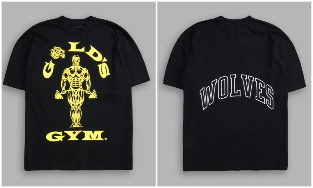 Darcsport & gold's gym連名柔らかい綿男女運動フィットネスtシャツ通気性半袖プリントtシャツ