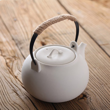 白泥提梁陶壶烧水煮茶壶功夫茶具家用中式静音电陶炉煮茶器泡茶壶