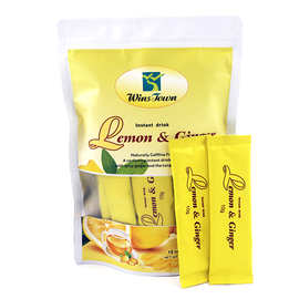 跨境电商 Lemon ginger tea Rich in vitamin C 10g*15袋柠檬姜茶