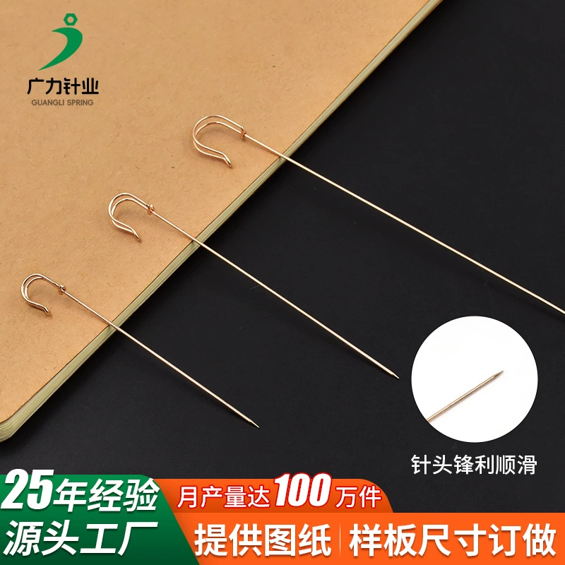 Крепкие и надёжные шпильки для бисероплетения, прямые шпильки, металлические прямые шпильки, брошные шпильки, аксессуары для одежды, ювелирные шпильки с крупным головкой.