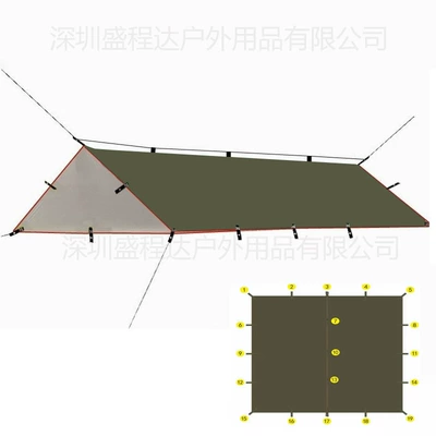 Camping Shade — Avtomobil yan çətirləri - olive-3x3m