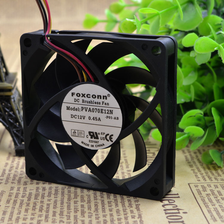 富士康 FOXCONN PVA070E12N 12V 0.45A 7CM CPU 4线 风扇