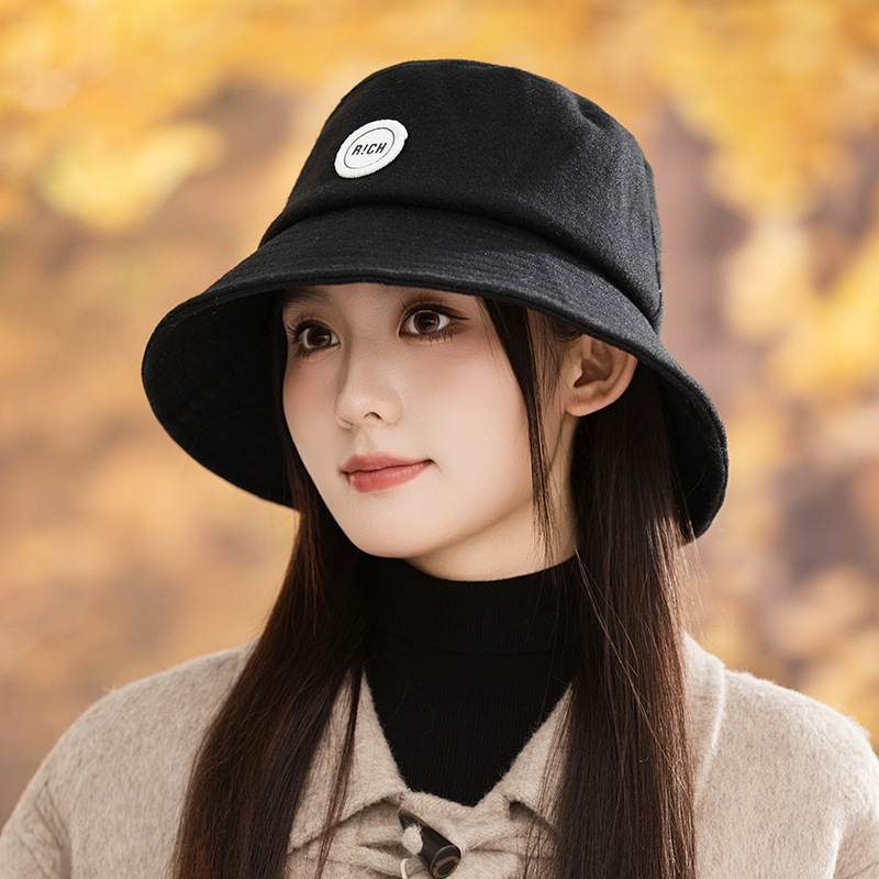 秋冬帽子女款复古渔夫帽户外防风显脸小盆帽时尚百搭英伦风保暖帽|undefined