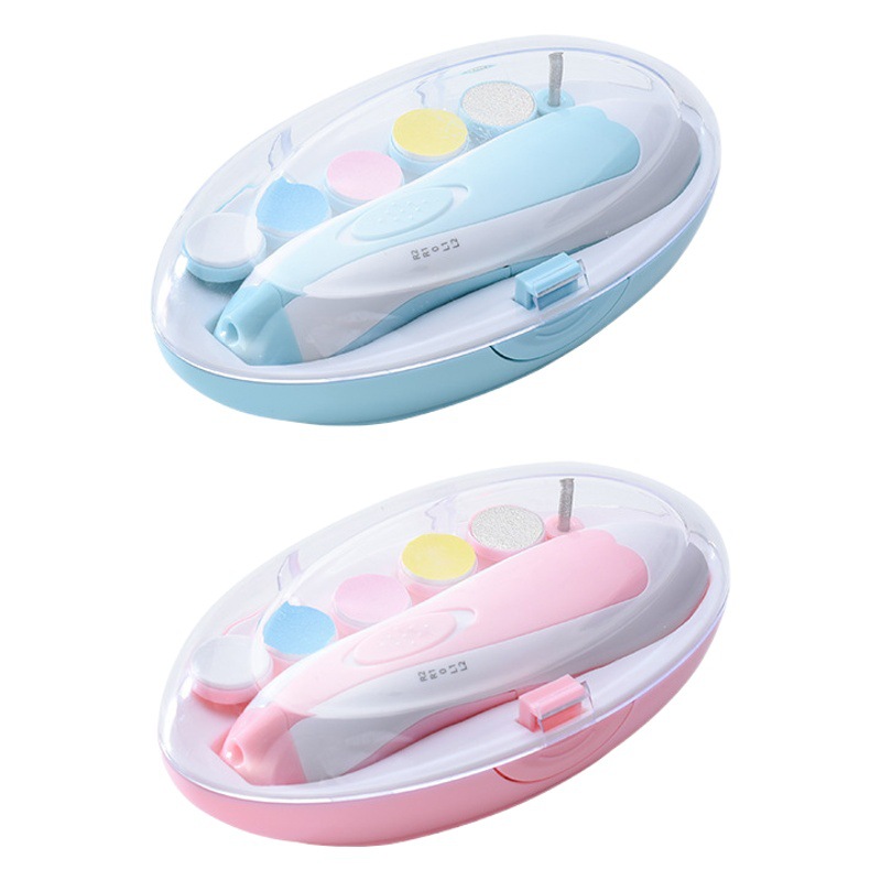New Luminous Newborn Anti-pinch Nail Clipper Shear Children Electric Nail Clipper suit Baby Nail Grinder Wholesale