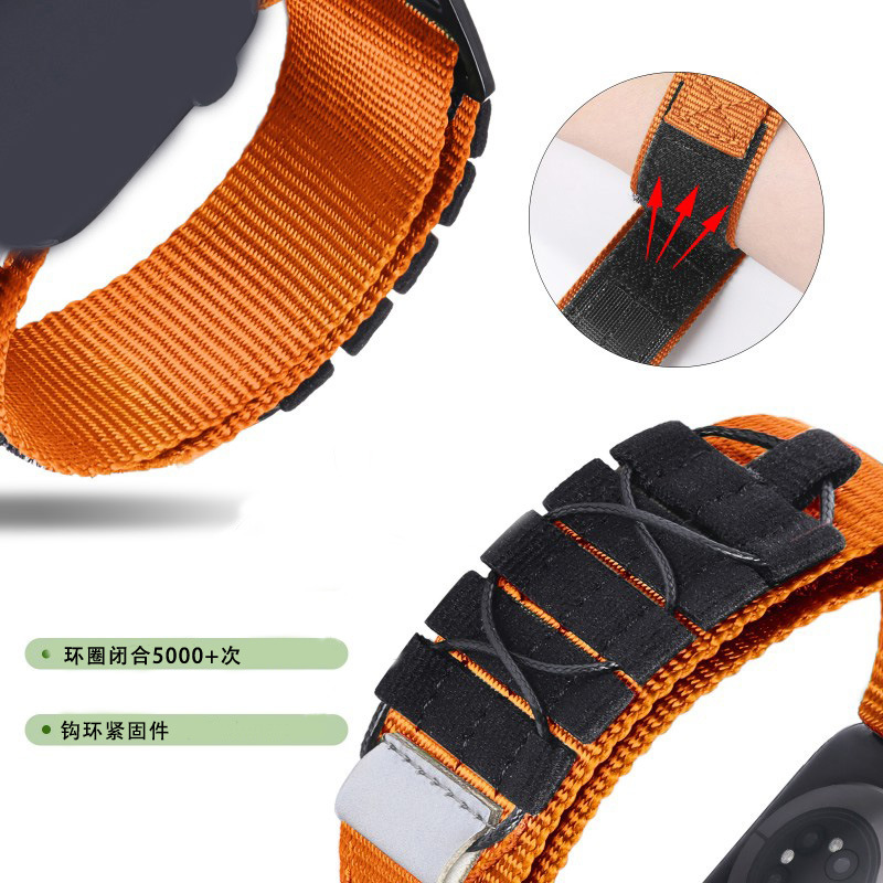 Para Huawei Samsung Velcro correa de nylon hebilla inteligente correa de nylon 20mm22mm negro hebilla transpirable