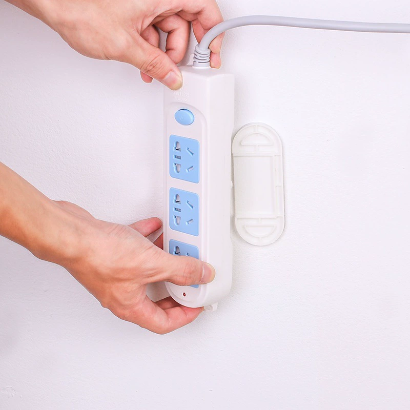 Держатель для розеток настенный, без перфорации, бесследный, с креплением на клей, без гвоздей