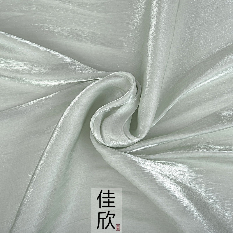 Island Satin Rainbow Satin Brilliant Silk Soft Wrinkle Satin Fabric Fashion Hanfu Wedding Dress Glazed Silk Organza Fabric