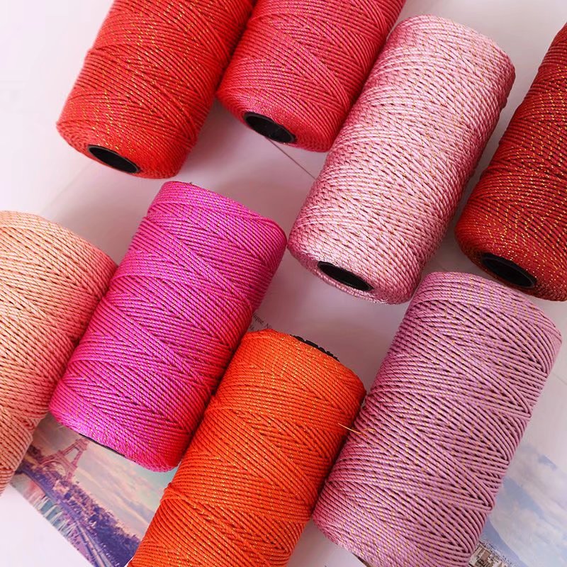 100G三股锦纶线合股线勾包线编勾帽子鞋子线汽车坐垫冰丝毛线批发