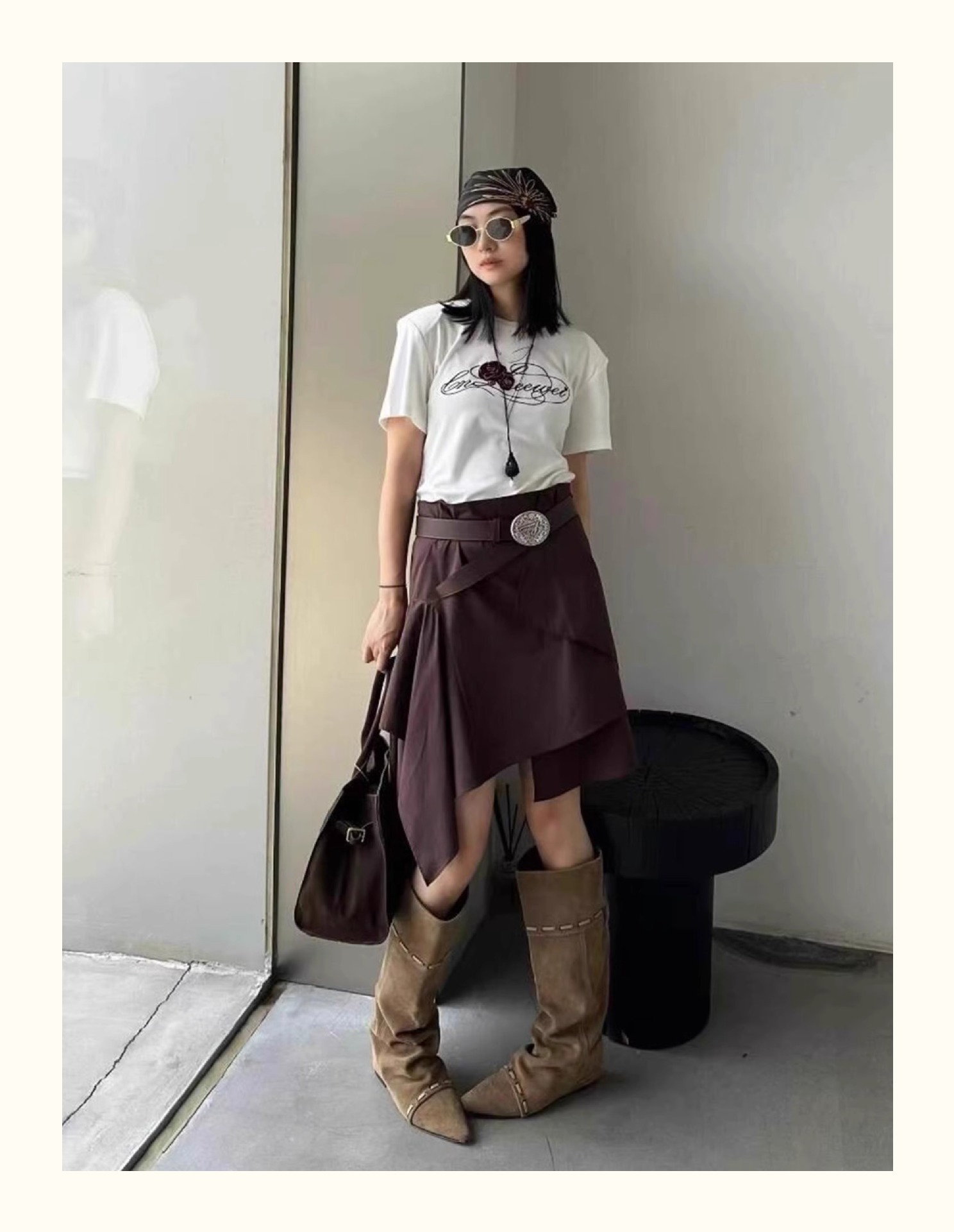 pointed-toe Flat Lace-up Trendy Melard Western Cowboy Boots 2025 Autumn/winter New Style Fashionable And Versatile Unique Lightweight_voghion.com