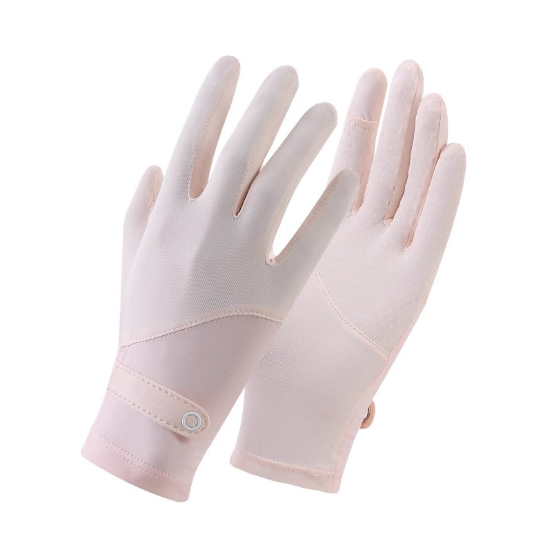 Guantes de protección solar de seda de hielo, pantalla táctil anti-ultravioleta para mujer, dedo completo, antideslizante, conducción, deportes, ciclismo, pesca, verano delgado para hombres