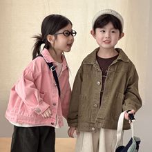 儿童牛仔外套春秋款2025新款宽松女童秋装男童夹克秋季宝宝上衣服