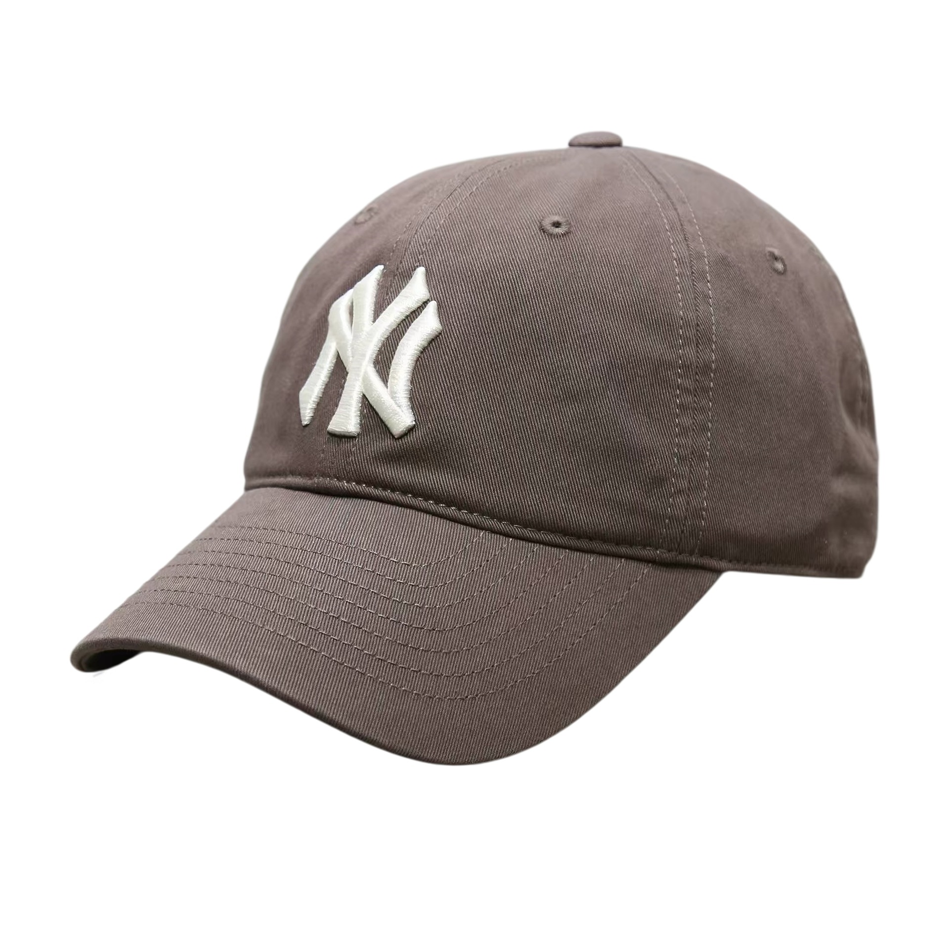 棕色白大标ny / 单帽