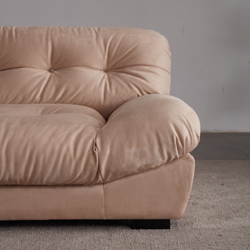 Transfronterizo exclusivo sofá crema Fengyunduo nórdico italiano minimalista pequeño apartamento sala de estar sofá de tela de tres asientos