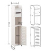 Bathroom toilet standing shelf side cabinet toilet with a door gap, narrow cabinet multi -layer toilet landing clip storage cabinet