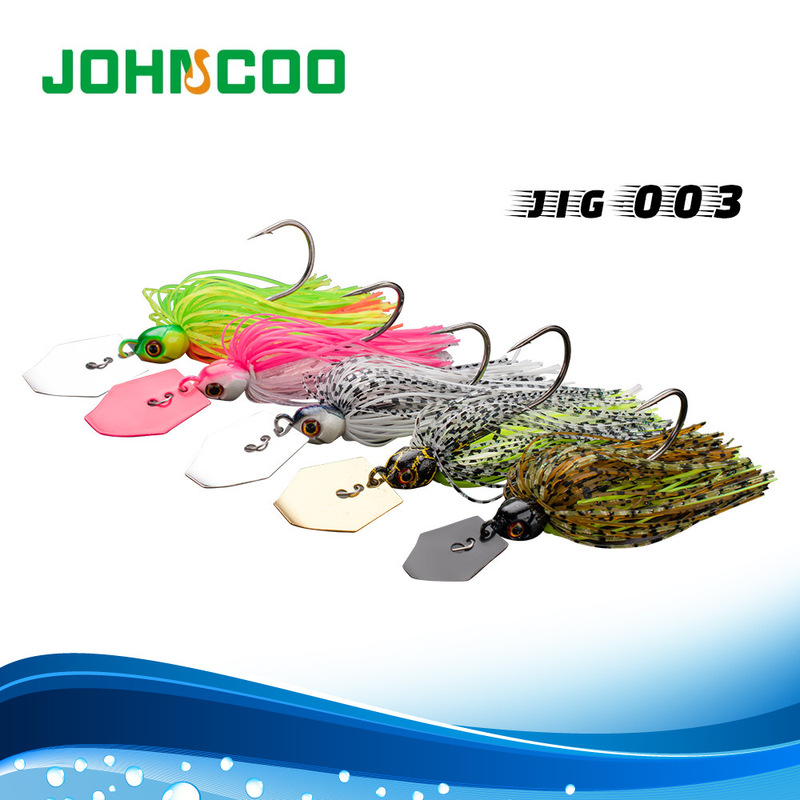 Beard guy water shield grass 7g9g11g Luya bait anti-hanging composite rotating sequin fake bait pig beard guy