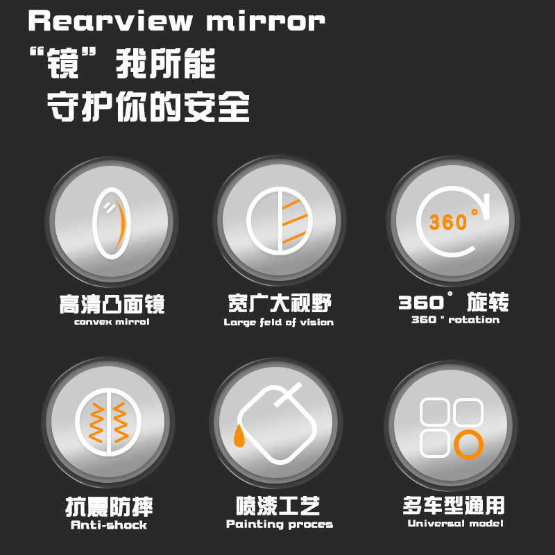 Suitable for Tailg Electric Scooter Rearview Mirrors, Reflectors, Scooters, Electric Motorcycle Mirrors, Battery-Powered Vehicles, Li Jian Navigator, Xun Ying M8