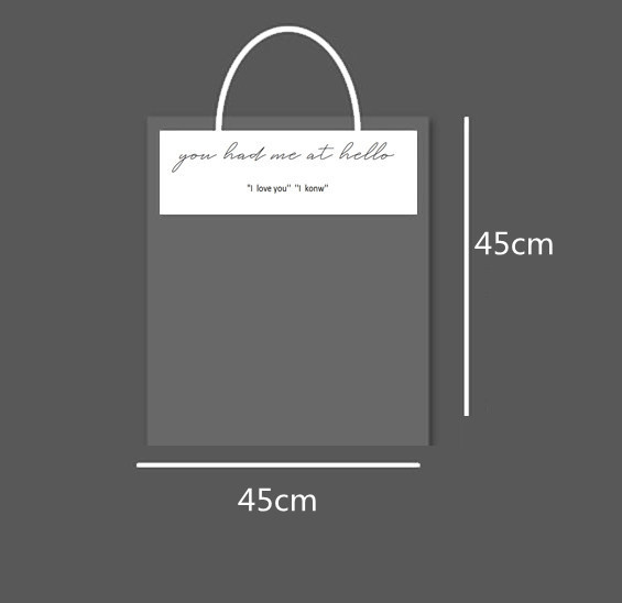 Té de leche bolsa portátil OPP bolsa transparente bolsa de flores frescas ramo de ropa de embalaje para llevar bolsa de yeso embalaje de descuento publicidad