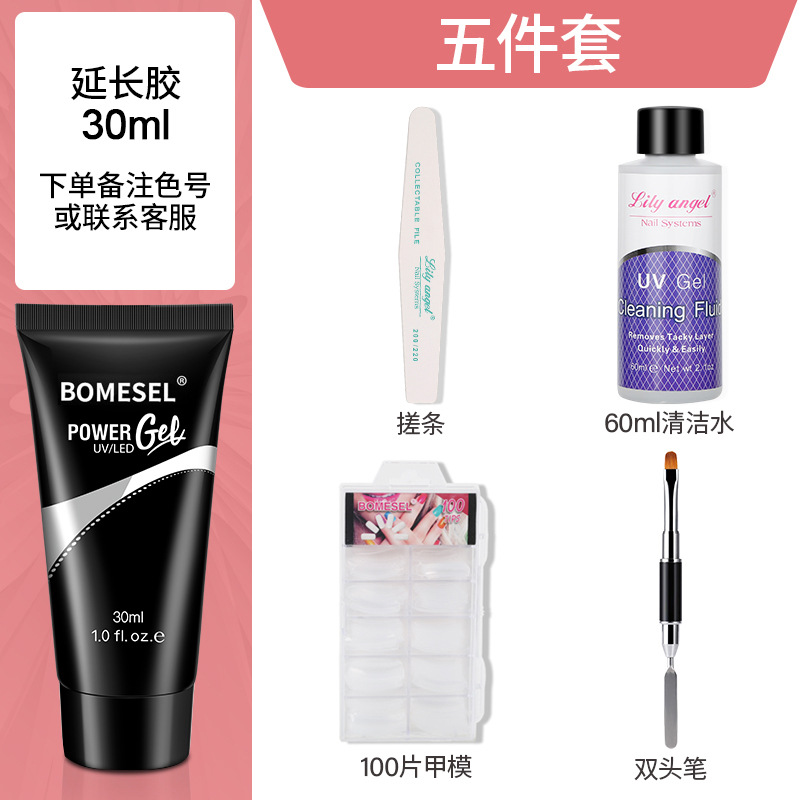 15ml uñas arte extensión pegamento traje molde de uñas cepillo de doble cabeza arte de uñas traje de pegamento de extensión de cristal esmalte de uñas traje de pegamento