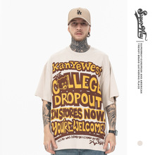 FGSS男装|2025春夏新品欧美潮牌侃爷同款小熊字母印花嘻哈短袖T恤