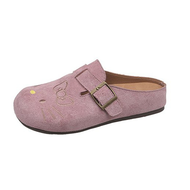 Modas pequeñas lindas zapatillas de dibujos animados de media cabeza zapatillas de mujer primavera y verano 2026 nuevas zapatillas de Bocken perezosas image 6