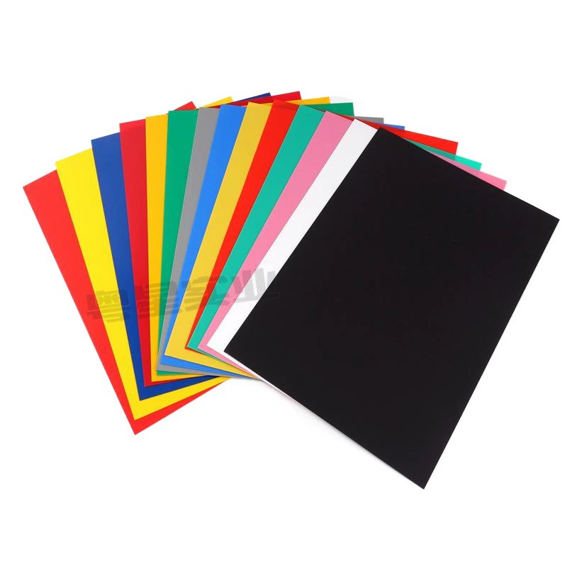 Цветная пленка ПВХ красный желтый синий зеленый розовый фиолетовый оранжевый Флуоресцентный желтый черный коричневый прозрачный лист ПВХ Лист жесткого пластика