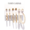 Set, fashionable earrings from pearl, European style, simple and elegant design