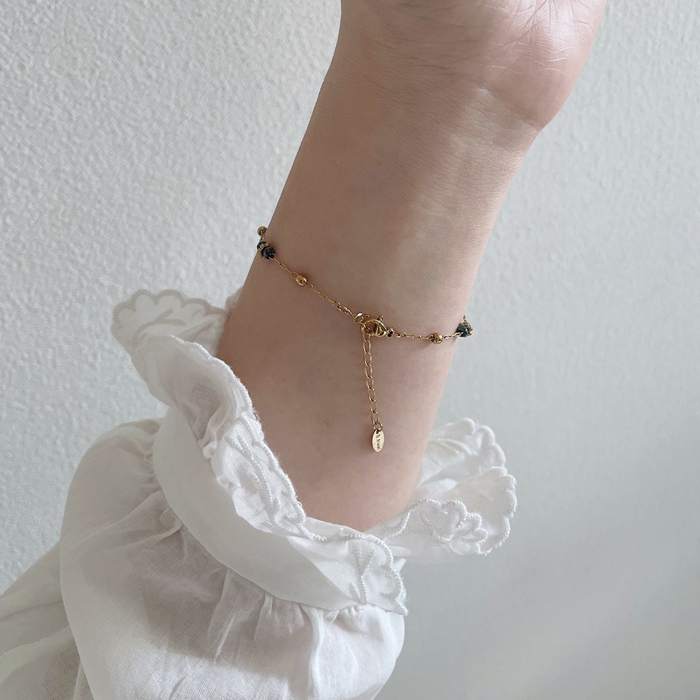 Model Show Gold Beads Stainless Steel Bracelet