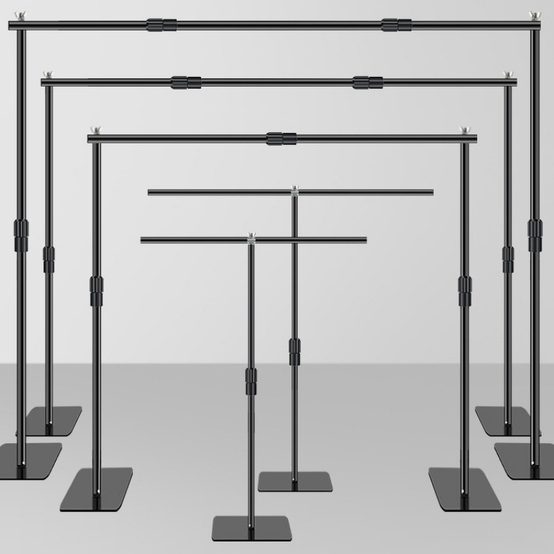 [Horizontal and Vertical Poles Are Retractable] Photography Background Stand Photo Background Cloth Bracket Background Hanging Cloth Telescopic Pole Straight