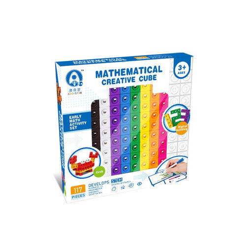 Cross-border children's magic transformation cube volume blocks math enlightenment early education toy set includes task cards