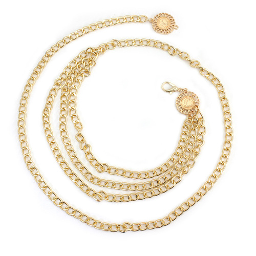 Metal waist chain women's dress ins style internet celebrity decorative chain adjustable waist thin belt dropshipping