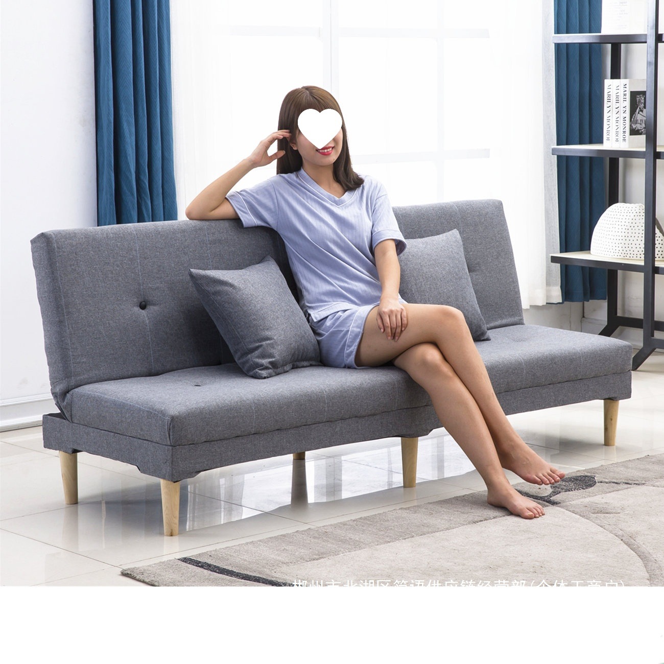 Fábrica directa sofá pequeño tipo simple cama plegable alquiler de alquiler económico esquina sala de estar dormitorio tienda al mediodía
