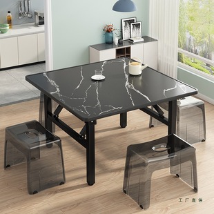 Folding Table, Square Table, Home Dining Table, Rental House Dormitory Dining Table, Small Floor Table, Simple Stall Table, Outdoor Barbecue Low Table