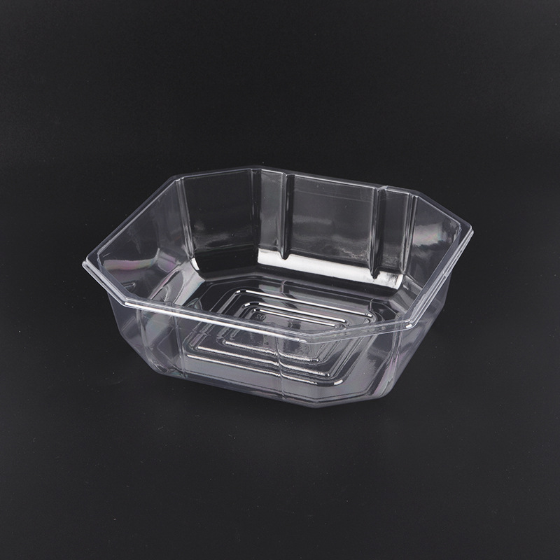 Caja de embalaje desechable sin tapa, caja transparente para cortar frutas 2116, bandeja para frutas, embalaje especial reforzado para alimentos frescos para fruterías.