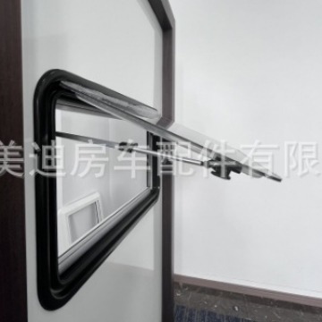 Serie MD-JPR70, esquinas redondeadas, una pieza de metal, persiana enrollable, accesorios para ventanas de RV