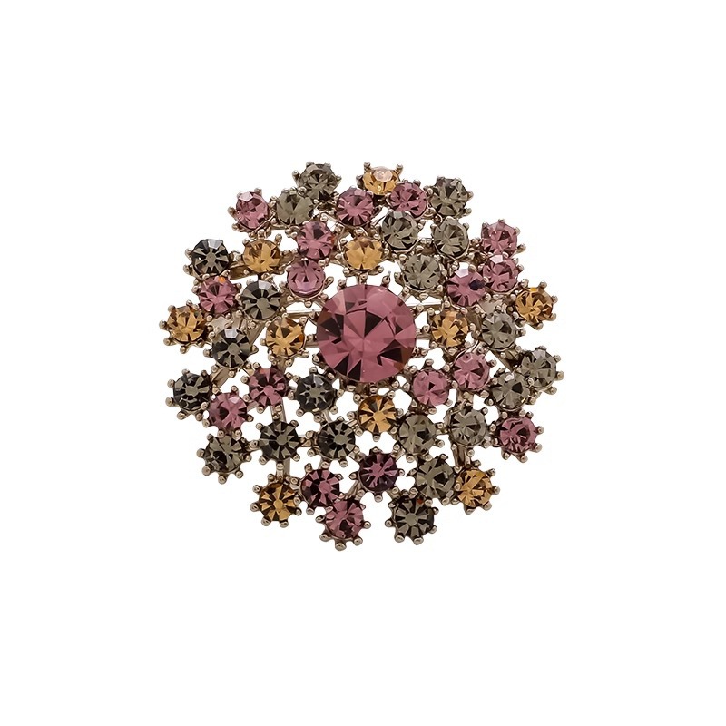 Spilla vintage con motivo a dente di leone colorato e diamanti, nuova ed elegante, lussuosa, accessorio per cappotto da donna_voghion.com