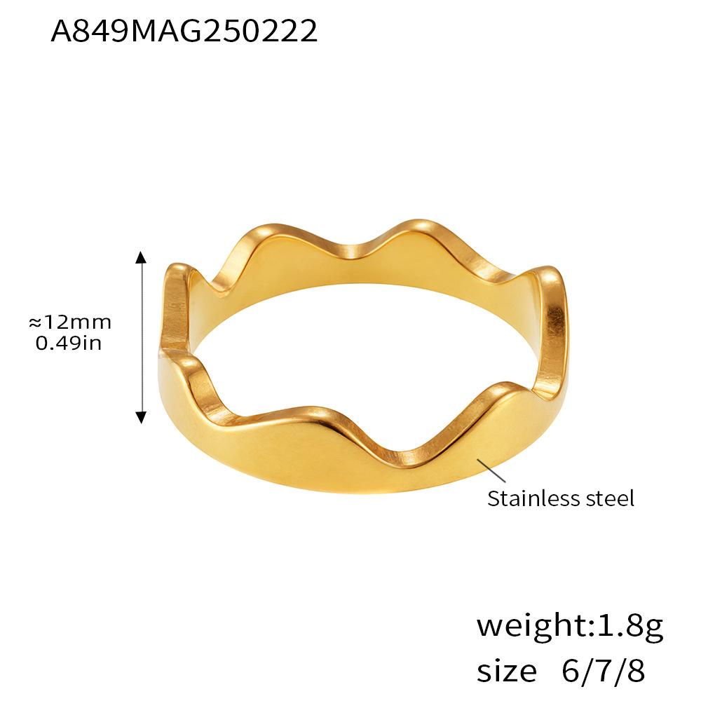La moda europea y americana de la colgante de bolas 18k de oro real collar de anillo de acero inoxidable conjunto de joyería para mujeres